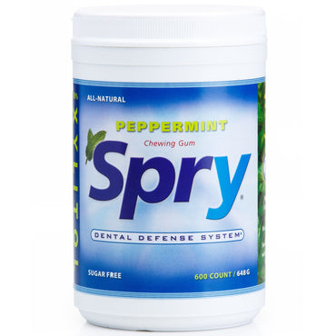 Xlear Spry Chewing Gum Peppermint Sugar Free 600 Count (648 g)