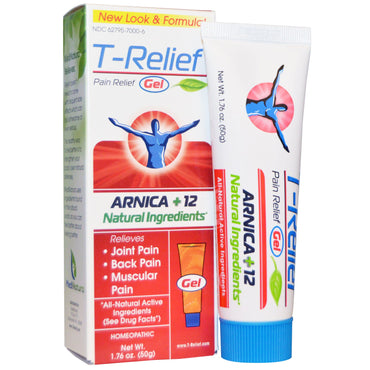 MediNatura, T-Relief, Gel anti-douleur, 1,76 oz (50 g)