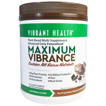 Vibrant Health, Maximum Vibrance, Version 2.0, Chocolate Chunk, 25.56 oz (724.5 g)