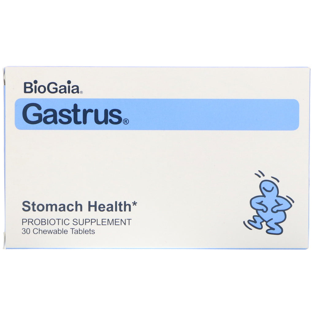 BioGaia, Gastrus, Stomach Health, Mandarin Orange Flavor, 30 Chewable Tablets