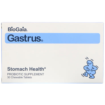 BioGaia, Gastrus, Stomach Health, Mandarin Orange Flavor, 30 Chewable Tablets