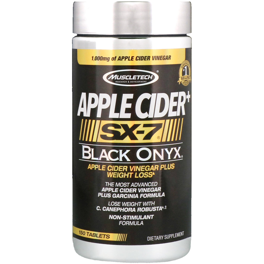 Muscletech, Cidre de pomme+, SX-7, Onyx noir, 150 comprimés