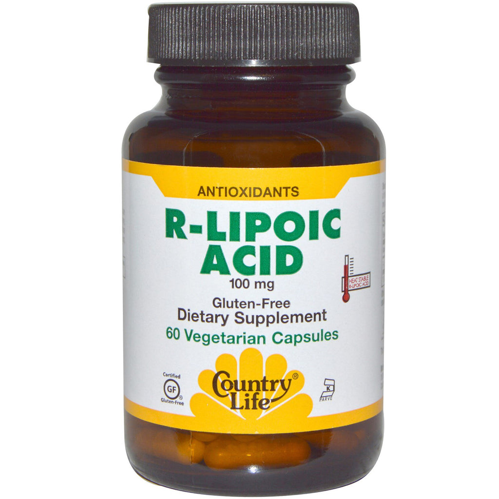 Country Life, Acide R-lipoïque, 100 mg, 60 gélules végétales