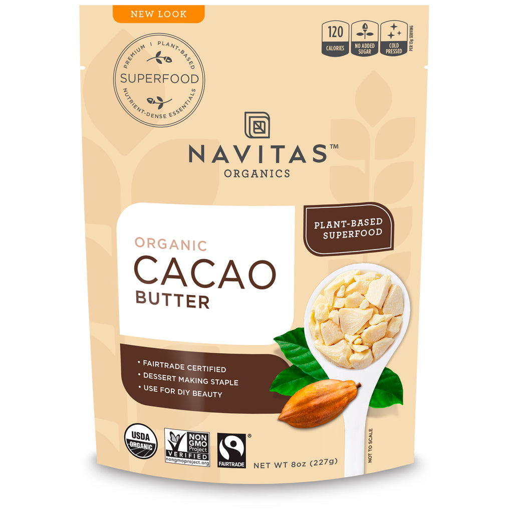Navitas s, burro di cacao, 8 once (227 g)