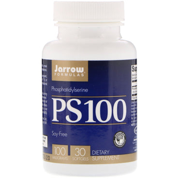 Jarrow Formulas, PS100, fosfatidilserina, 100 mg, 30 cápsulas blandas