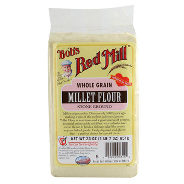 Bob's Red Mill, grains entiers, farine de millet, moulue sur pierre, 23 oz (652 g)