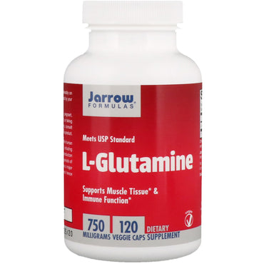 Jarrow Formulas, L-Glutamina, 750 mg, 120 cápsulas vegetales