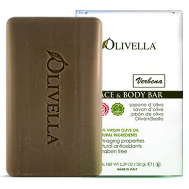 Olivella, barra para rostro y cuerpo, verbena, 5,29 oz (150 g)
