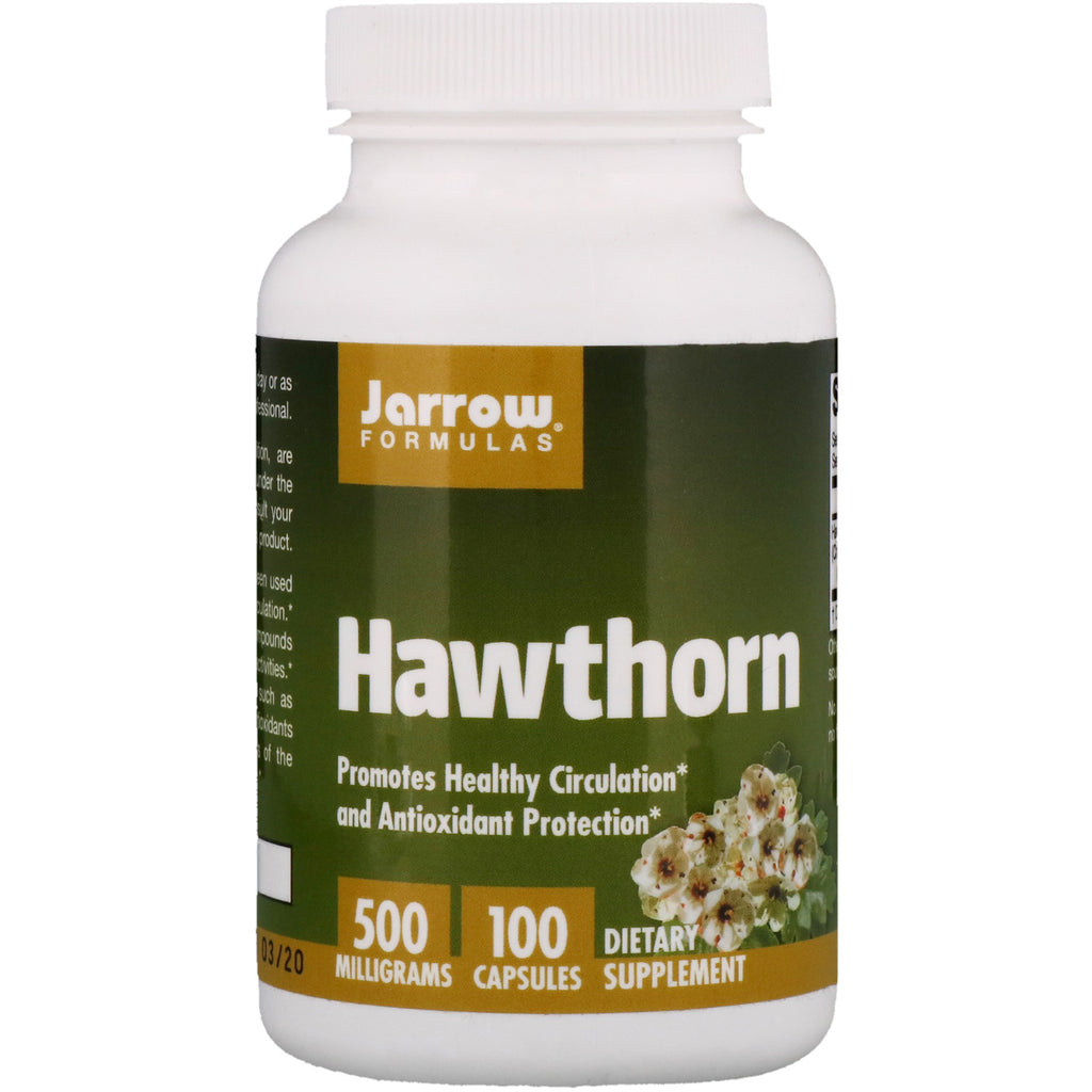 Jarrow Formulas, Hagtorn, 500 mg, 100 kapslar