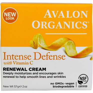 Avalon s, Défense Intense, Avec Vitamine C, Crème Rénovatrice, 2 oz (57 g)