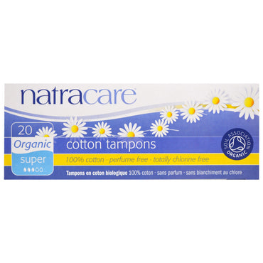 Natracare,  Cotton Tampons, Super, 20 Tampons