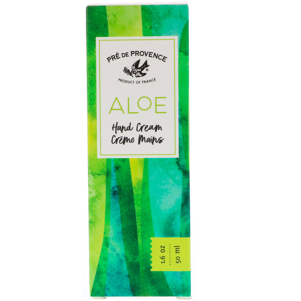 European Soaps, LLC, Pré de Provence, Crème pour les mains à l'aloès, 1,6 oz (50 ml)