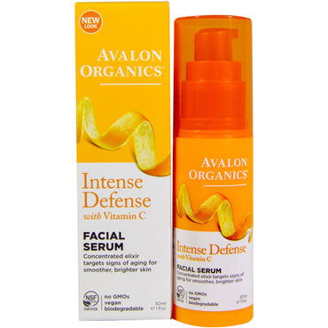 Avalon s, Intense Defense, With Vitamin C, Facial Serum, 1 fl oz (30 ml)