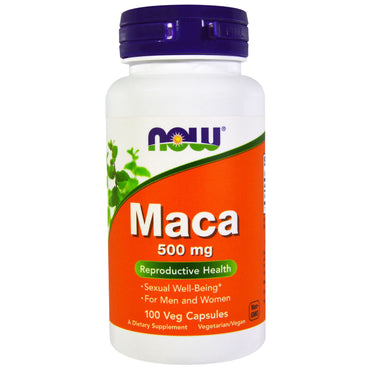 Now Foods, Maca, 500 mg, 100 cápsulas vegetales