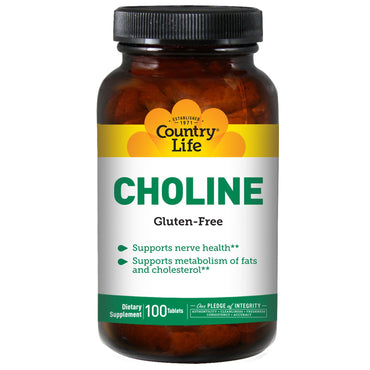 Country life, cholin, 100 tabletter