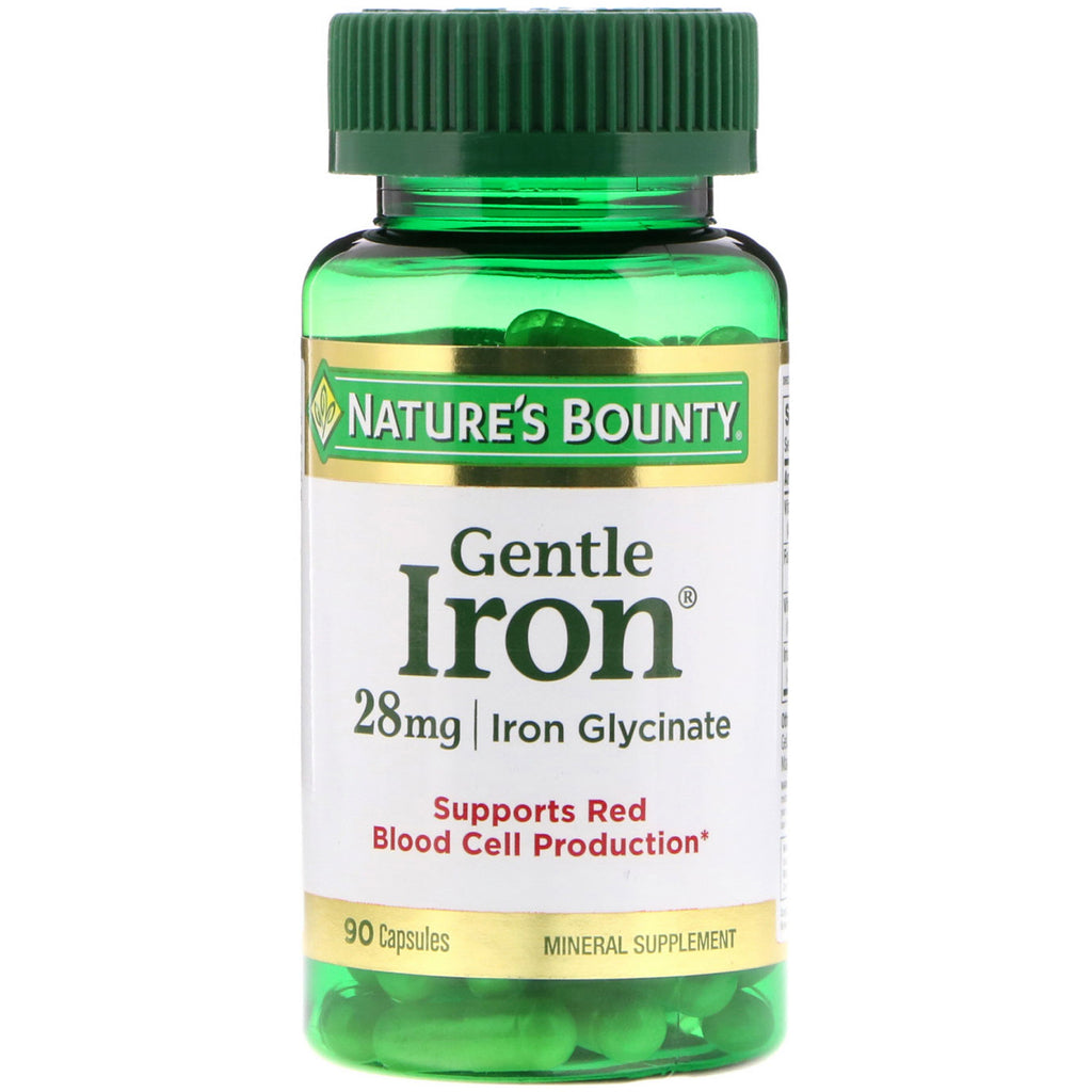 Nature's Bounty, Gentle Iron, 28 mg, 90 kapsler