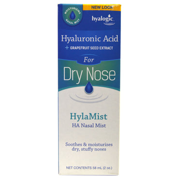 Hyalogic LLC, spray nasal HylaMist HA, 2 onças (58 ml)