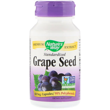 Nature's Way, Grape Seed, Standardized, 60 Veg. Capsules