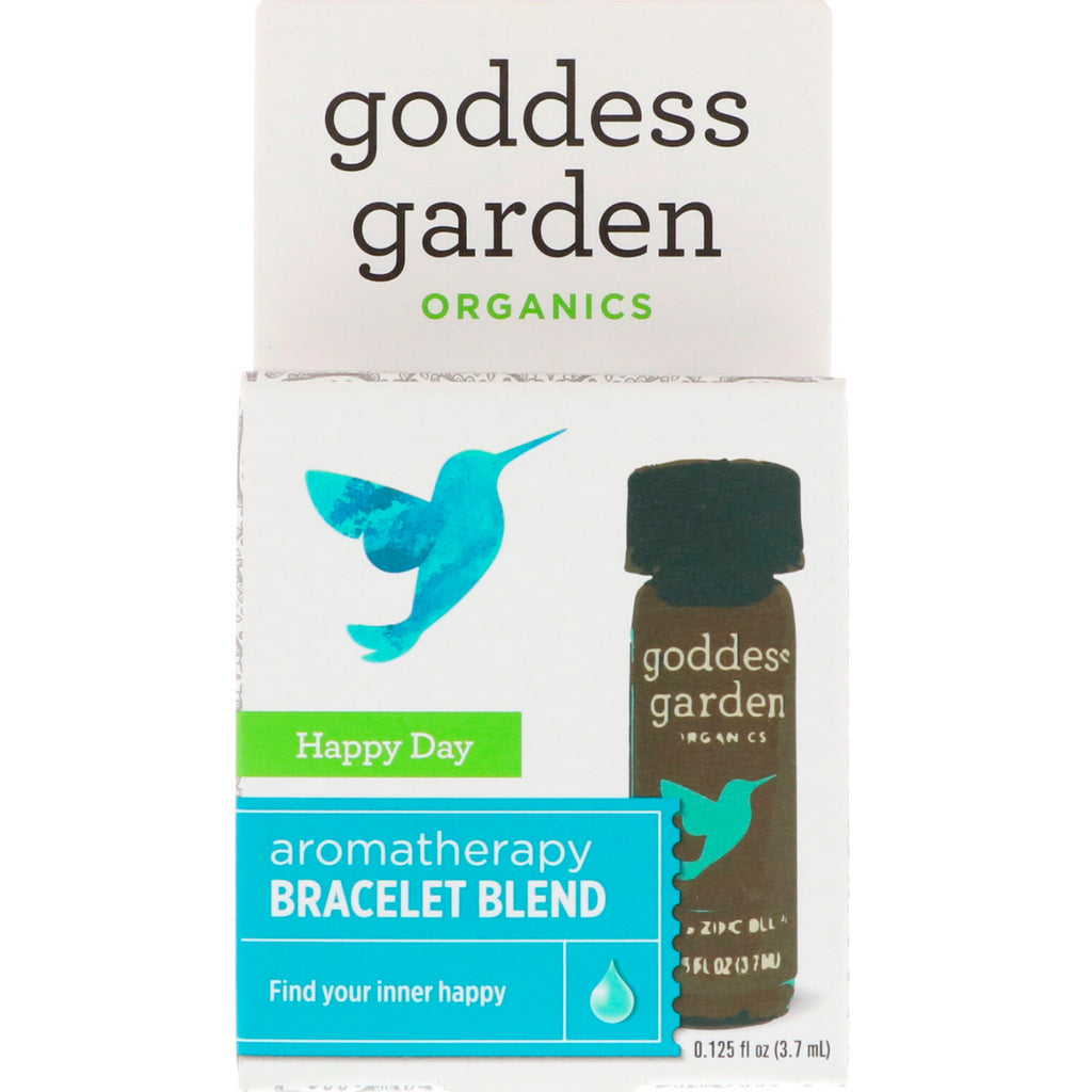 Goddess Garden s Happy Day Aromatherapy Bracelet Blend 0.125 fl oz (3.7 มล.)