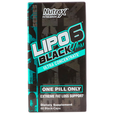 Nutrex Research, Lipo 6 Black Hers, Ultra Concentrate, 60 Black-Caps