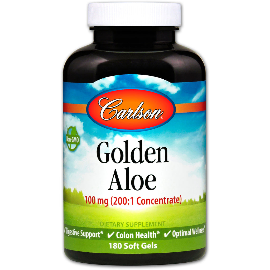 Carlson Labs, Golden Aloe, 100 mg, 180 de geluri moi