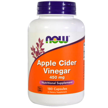 Now Foods, Apple Cider Vinegar, 450 mg, 180 Capsules