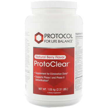 Protocol for Life Balance, ProtoClear, Natural Berry Flavor, 2,31 lbs (1,05 kg)