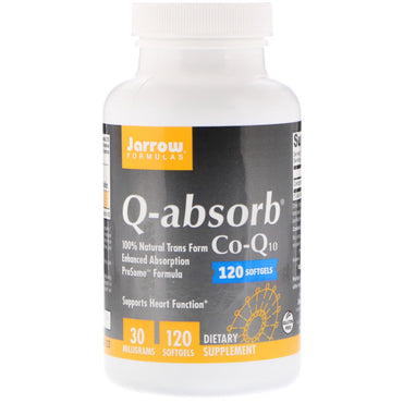 Jarrow Formulas, Q-absorb Co-Q10, 30 mg, 120 gélules