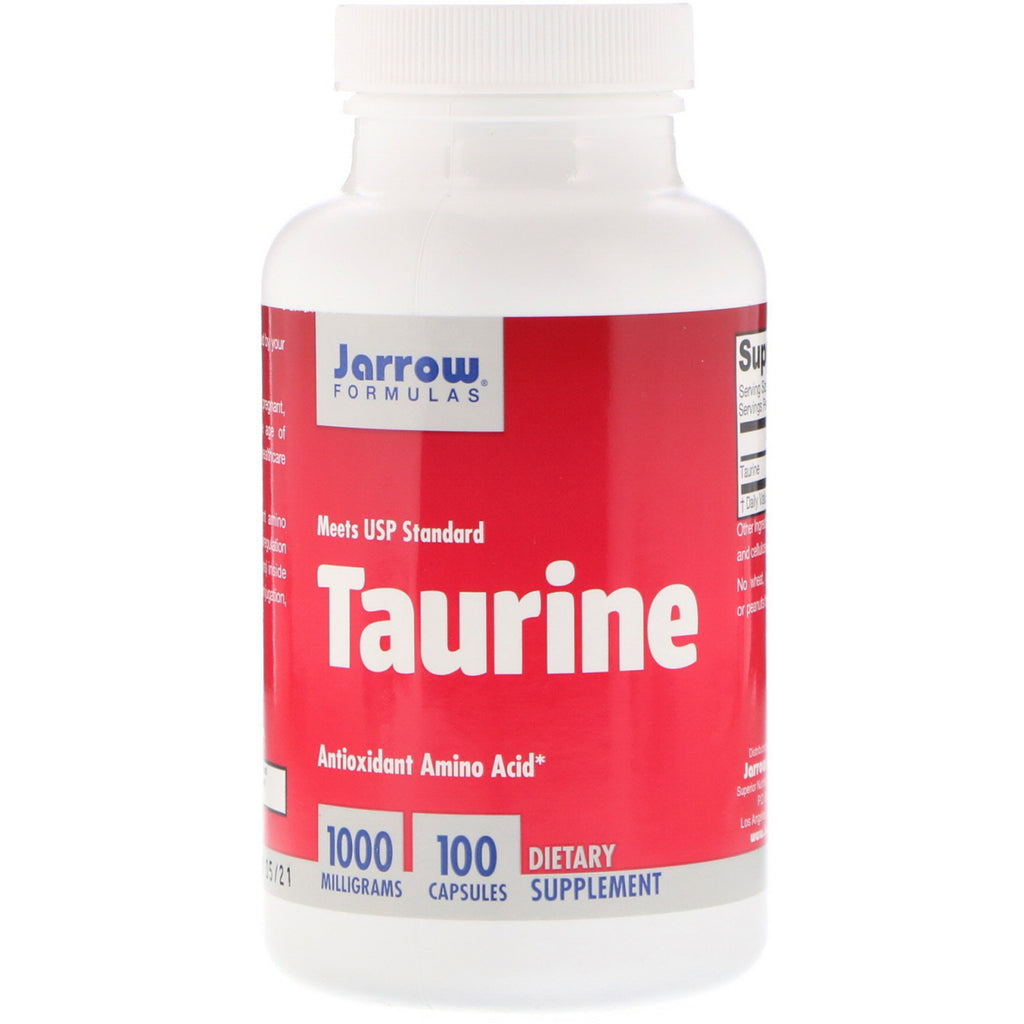 Jarrow Formulas, Taurina, 1000 mg, 100 cápsulas