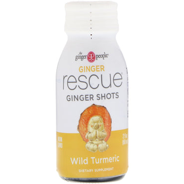 The Ginger People, Ginger Rescue Shots, Curcuma sauvage, 2 fl oz (60 ml)