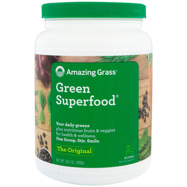Amazing Grass, グリーン スーパーフード、オリジナル、28.2 オンス (800 g)