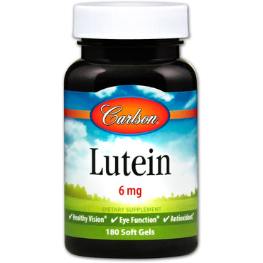 Carlson Labs, Lutéine, 6 mg, 180 gels mous