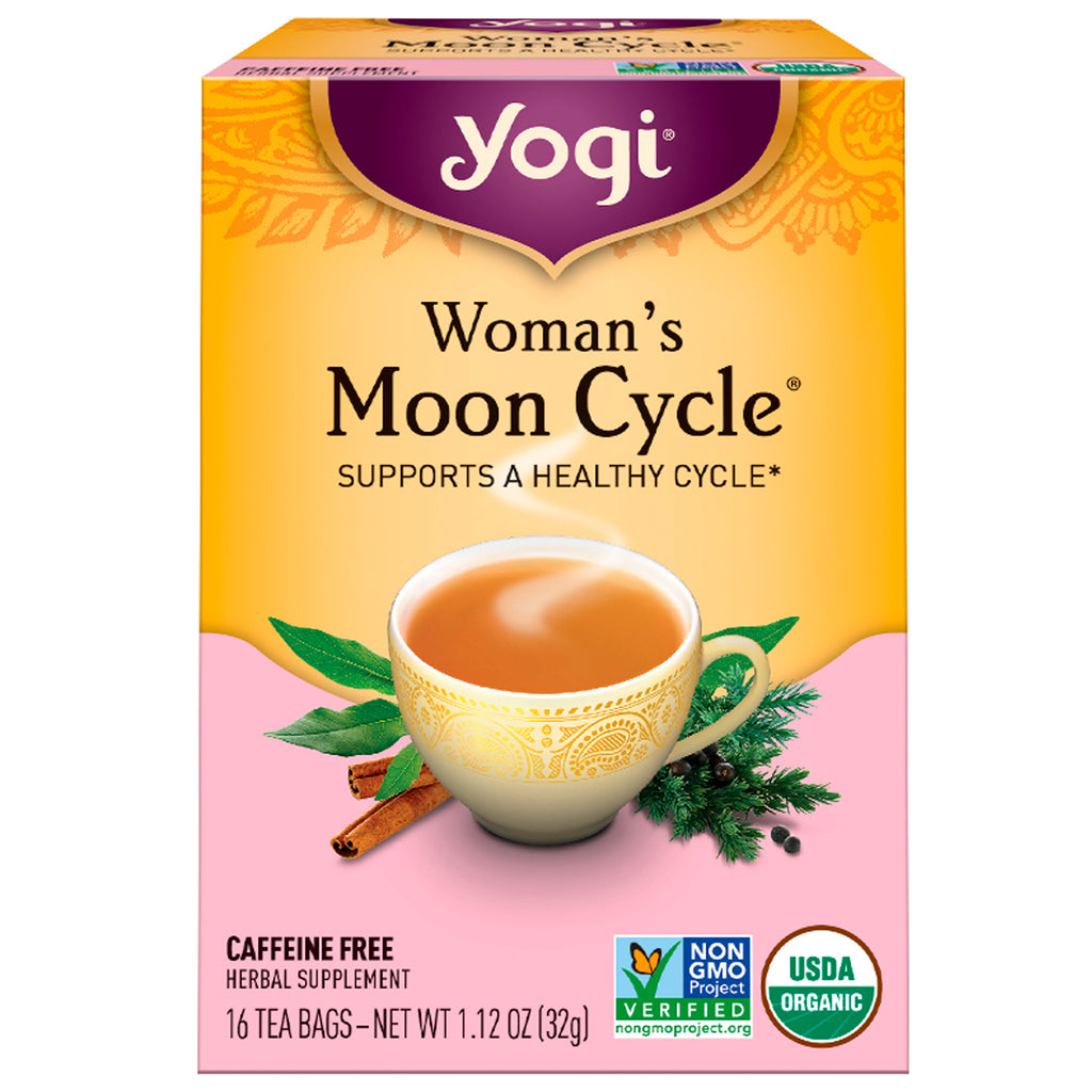 Yogi te, kvindens månecyklus, koffeinfri, 16 teposer, 1,12 oz (32 g)