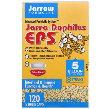 Fórmulas Jarrow, jarro-dophilus eps, 5 mil millones, 120 cápsulas vegetales