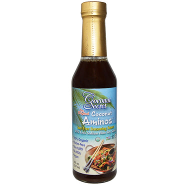 Coconut Secret, Los aminoácidos de coco originales, salsa de condimentos sin soya, 8 fl oz (237 ml)