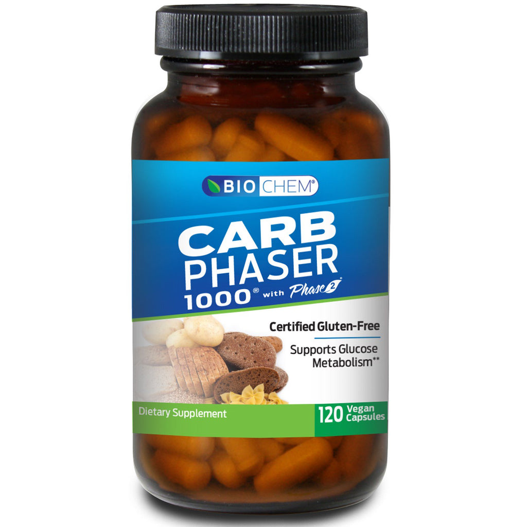 Biochem, Carb Phaser 1000, avec phase 2, 120 gélules végétales