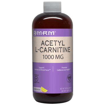 MRM, Acetyl L-Carnitine, Lemonad, 1 000 mg, 16 fl oz (480 ml)