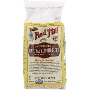 Bob's Red Mill, naturligt mandelmel, superfint, 16 oz (453 g)