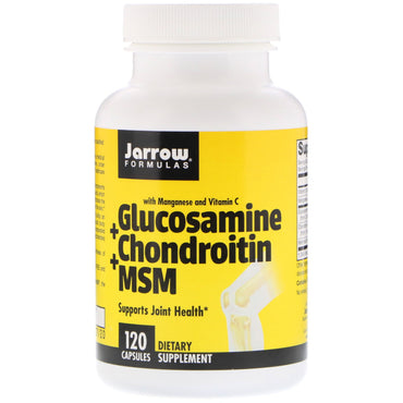 Jarrow Formulas, Glucosamin + Chondroitin + MSM-Kombination, 120 Kapseln