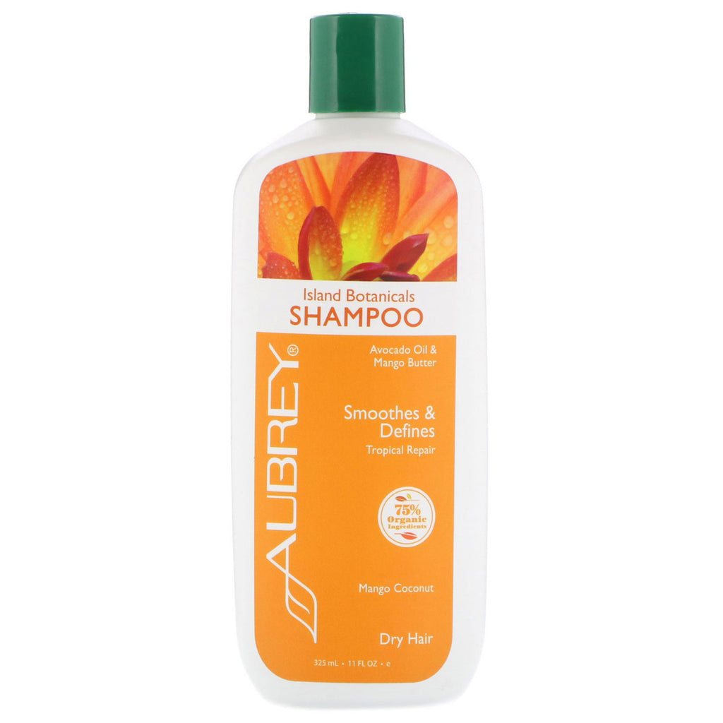 Aubrey s, Island Botanicals Shampoo, Dry Hair, Mango Coconut, 11 fl oz (325 ml)