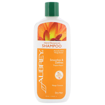 Aubrey s, Island Botanicals Shampoo, Dry Hair, Mango Coconut, 11 fl oz (325 ml)