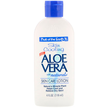 Fruit of the Earth, Skin Cooling, Aloe Vera with Naturals, Skin Care Lotion, 4 fl oz (118 ml)