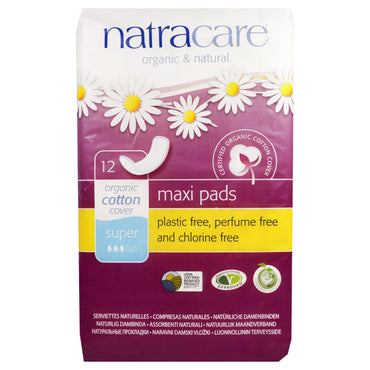 Natracare, & maxi serviettes naturelles, 12 super serviettes