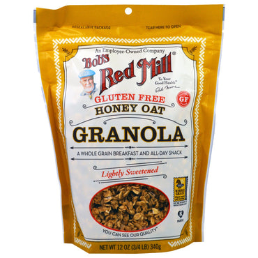 Bob's Red Mill, granola de avena y miel, sin gluten, 340 g (12 oz)