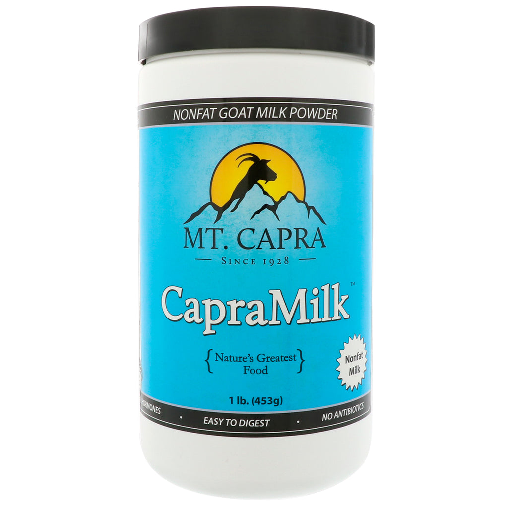 Mt. Capra, CapraMilk, fettfri geitemelkpulver, 1 lb (453 g)