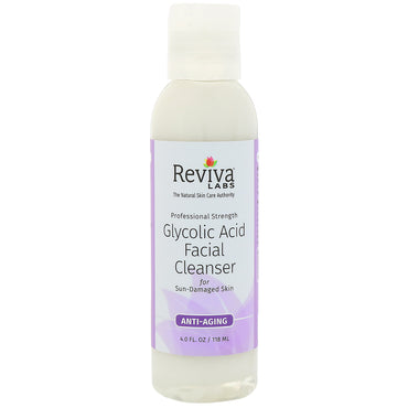Reviva Labs, Limpiador facial con ácido glicólico, 4 fl oz (118 ml)