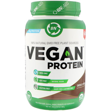 BN LABS, vegansk protein, sjokoladefudge, 1200 g (2,6 lbs)