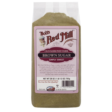 Bob's Red Mill, gammeldags mørk brunt sukker, 28 oz (793 g)