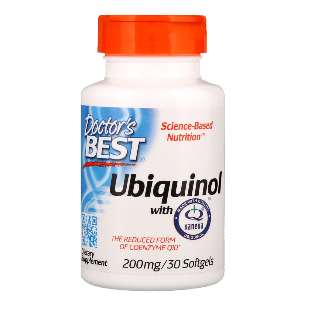 Doctor's Best, Ubiquinol, Zawiera QH Kaneki, 200 mg, 30 kapsułek żelowych