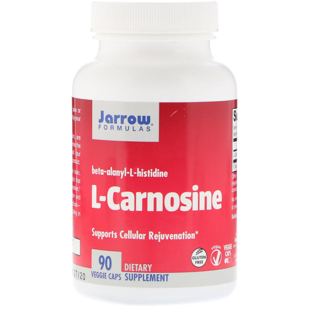 Jarrow Formulas, L-Carnosine, Bêta-Alanyl-L-Histidine, 90 gélules végétales